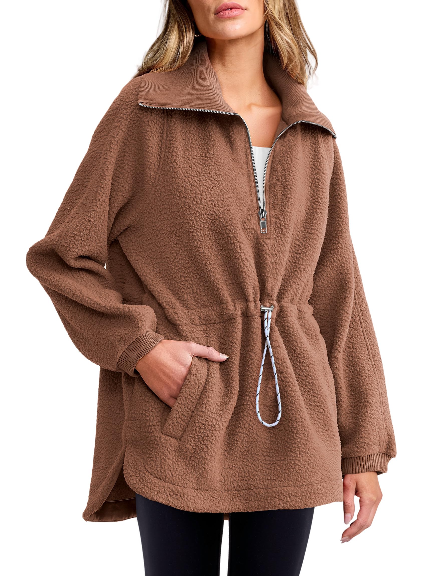 2024 New Women's Sherpa Fleece Half Zip Sweatshirt(40% OFF!!!)