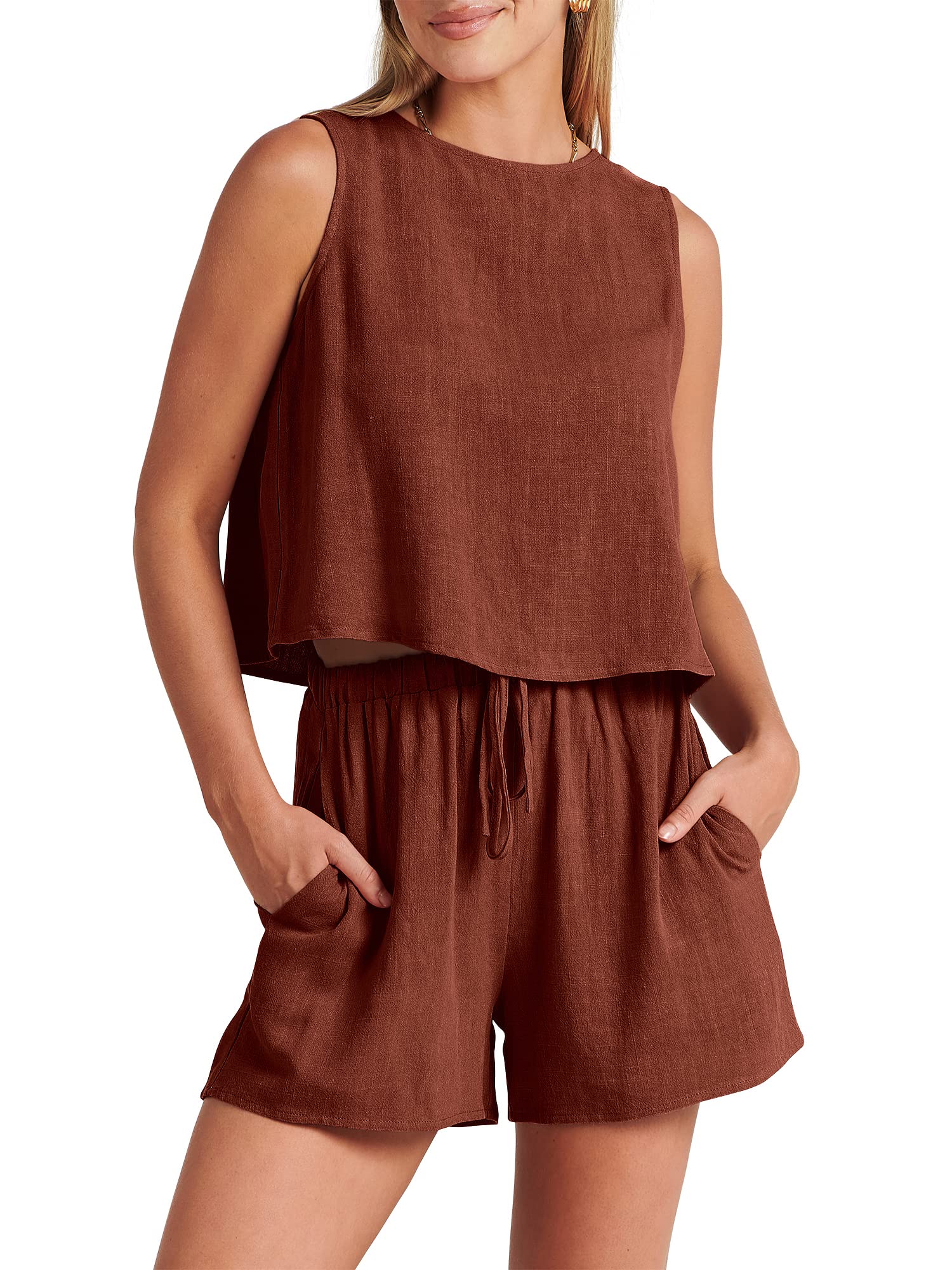 40% OFF Today-Women’s Summer 2 Piece Outfits Shorts Sets