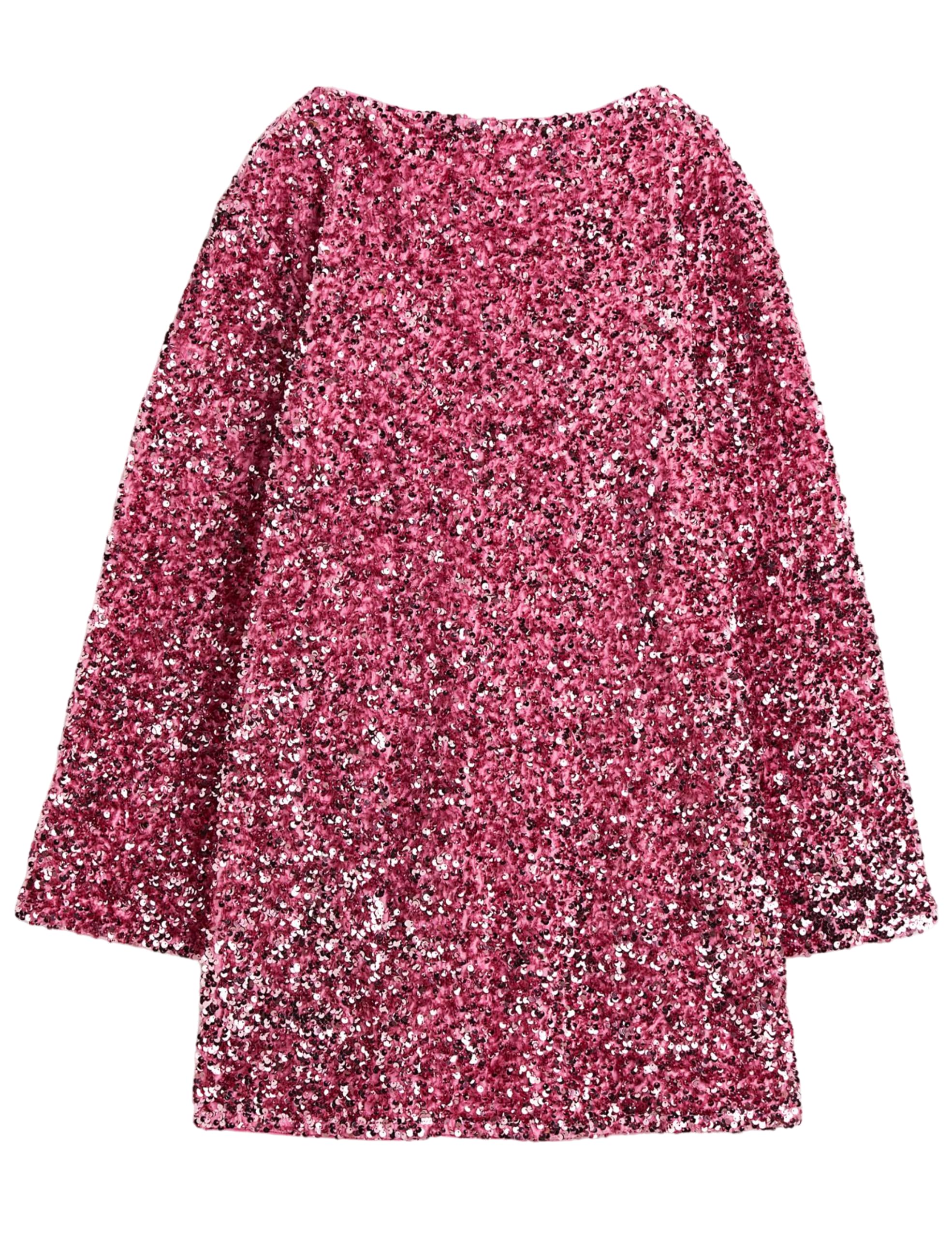 WOMEN'S SEQUIN BACK TIE UP BOW LOOSE MINI DRESS(BUY 2 FREE SHIPPING)