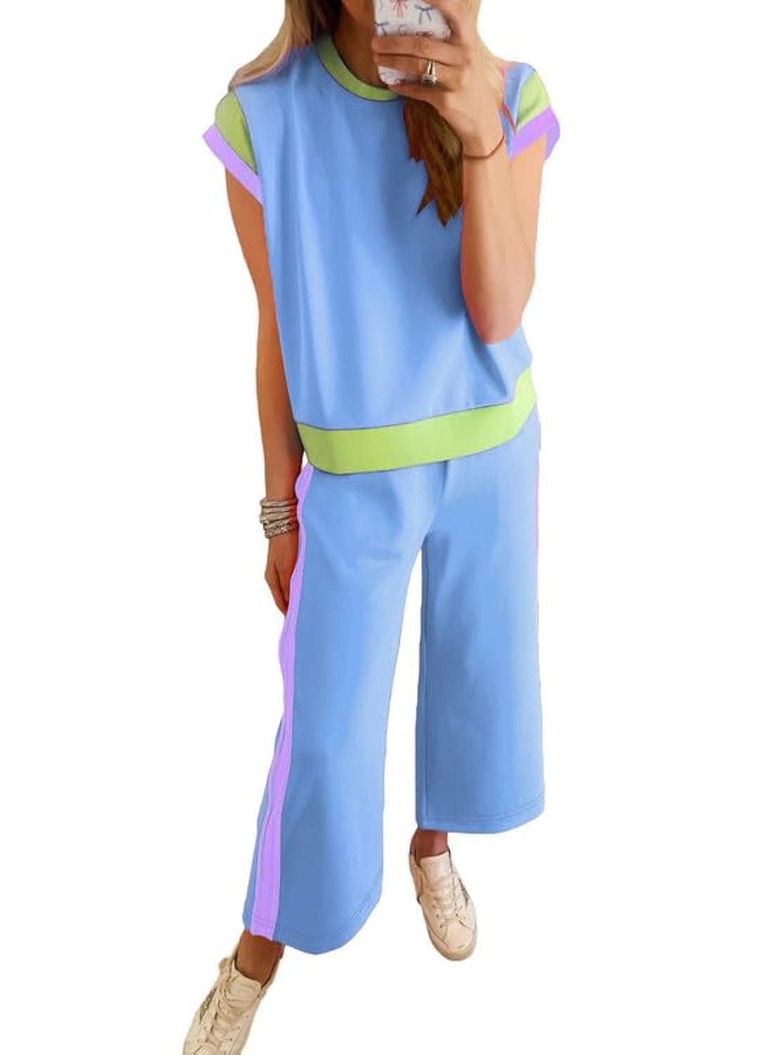 Women's Casual Color Block 2 Piece Lounge Sets(50% OFF!!!) 