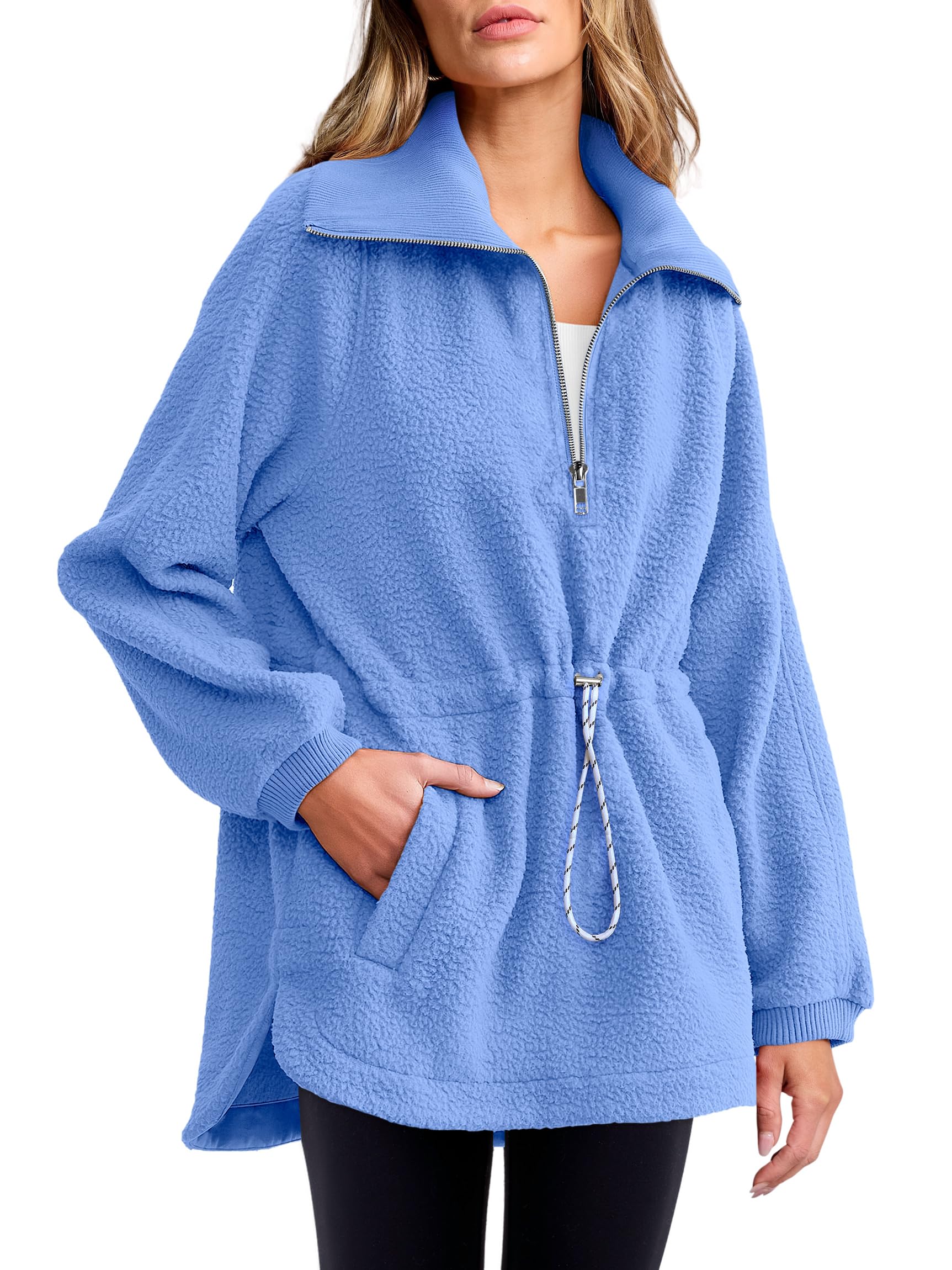 2024 New Women's Sherpa Fleece Half Zip Sweatshirt(40% OFF!!!)