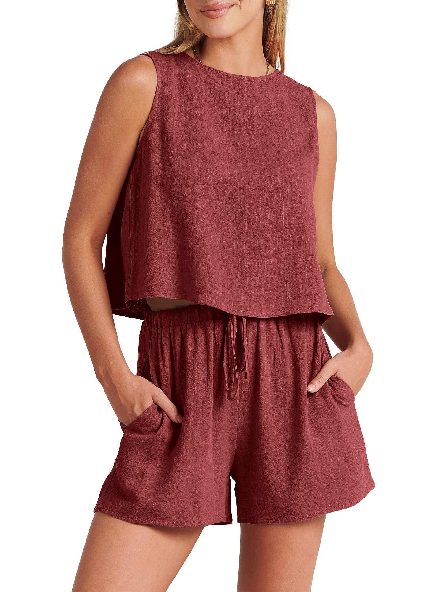40% OFF Today-Women’s Summer 2 Piece Outfits Shorts Sets