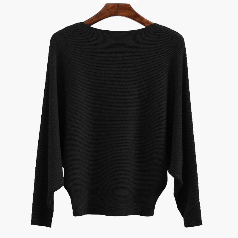 Women's Boat Neck Bat Sleeve Knitted Sweater(Buy 2 Free Shipping)