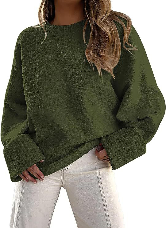 Women's Oversized Basic Soft Crew Neck Sweater（BUY 2 FREE SHIPPING）