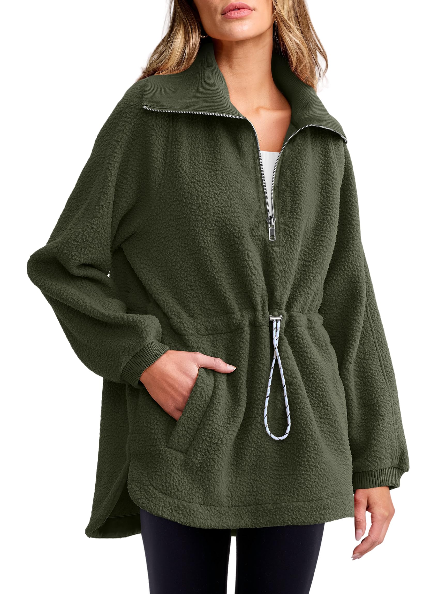 2024 New Women's Sherpa Fleece Half Zip Sweatshirt(40% OFF!!!)