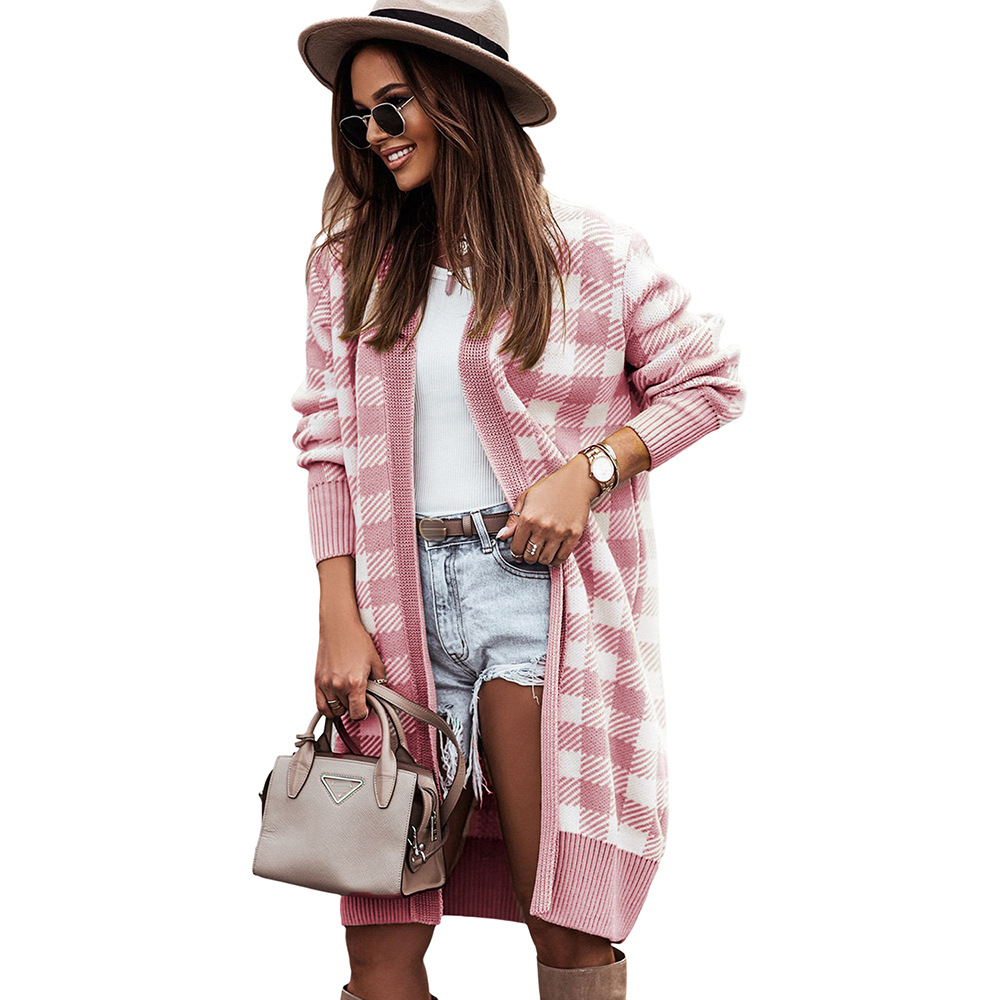 50%OFF 🔥Autumn And Winter Plaid Cardigan Sweater Coat