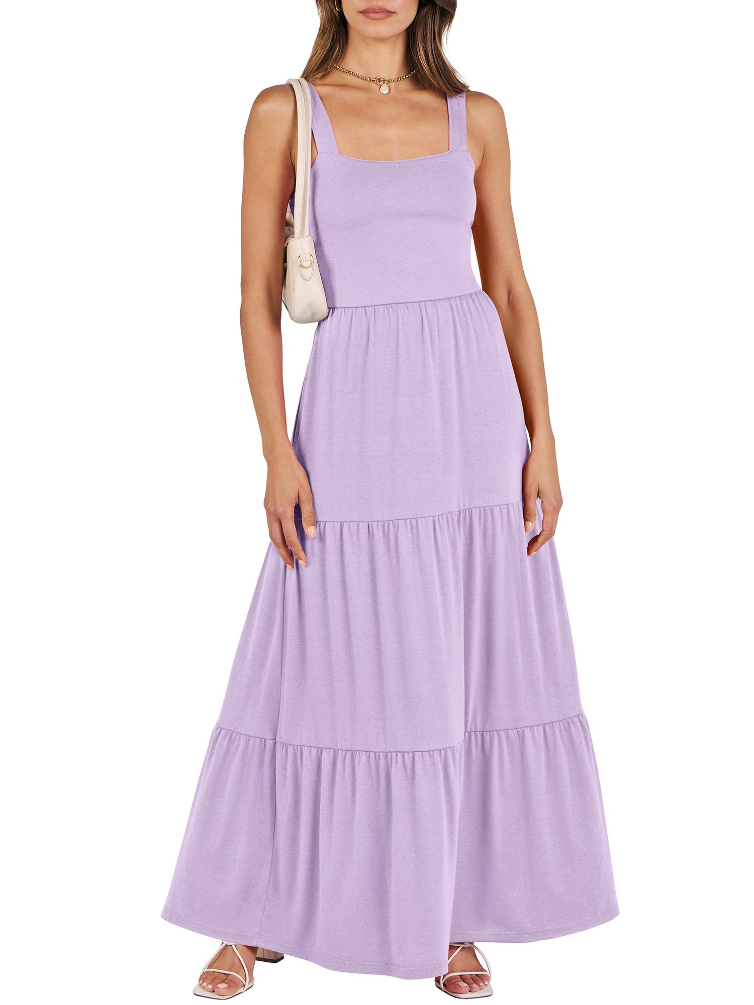 Women's Casual Sleeveless Swing Dresses Long Maxi with Pockets（BUY 2 FREE SHIPPING）