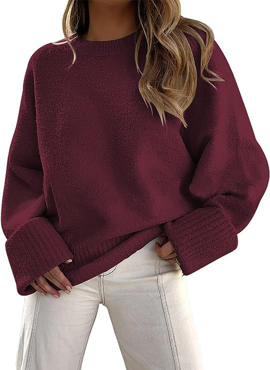 Women's Oversized Basic Soft Crew Neck Sweater（BUY 2 FREE SHIPPING）