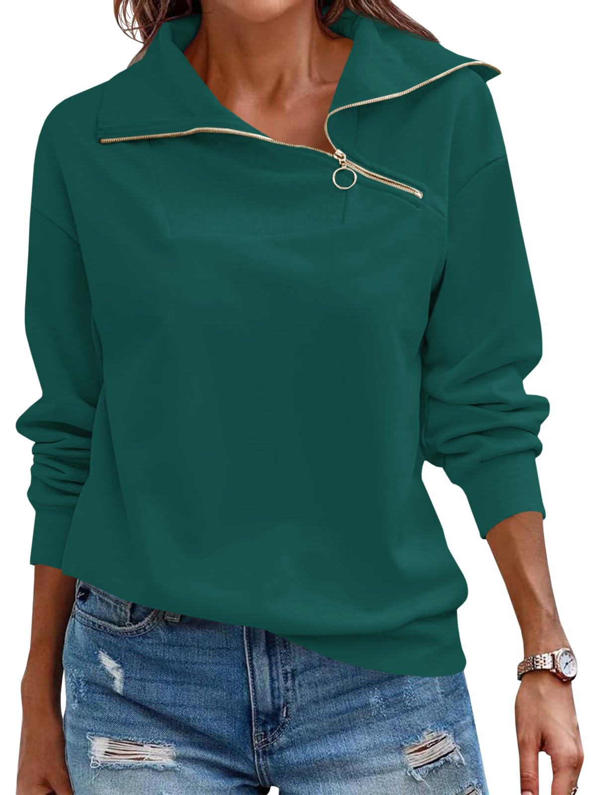 2024 New Women's Turtleneck Zipper Sweatshirt(buy 2 10% OFF)