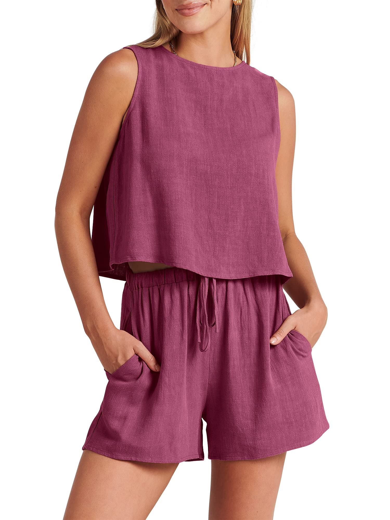 40% OFF Today-Women’s Summer 2 Piece Outfits Shorts Sets