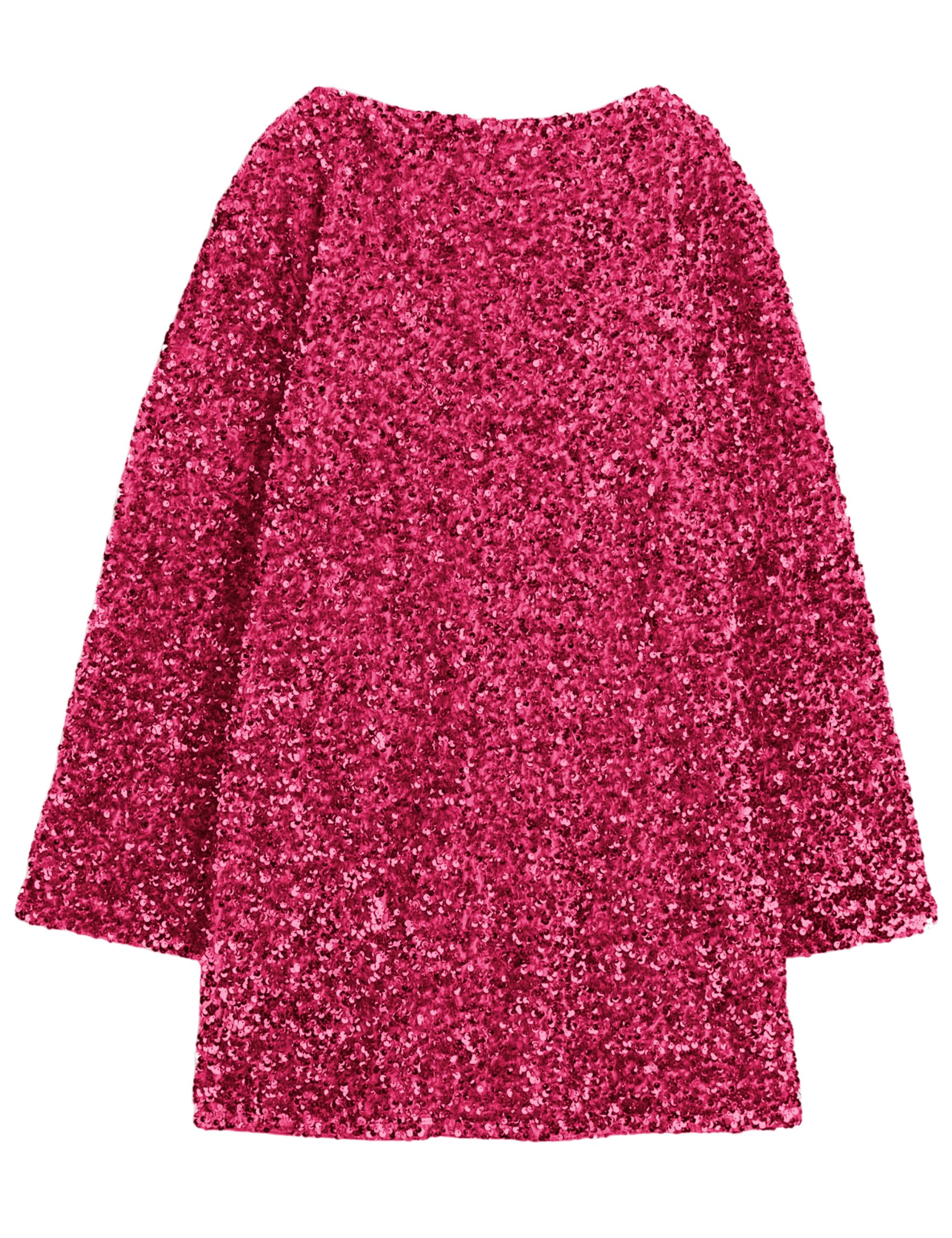 WOMEN'S SEQUIN BACK TIE UP BOW LOOSE MINI DRESS(BUY 2 FREE SHIPPING)