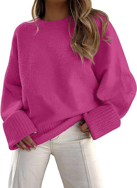 Women's Oversized Basic Soft Crew Neck Sweater（BUY 2 FREE SHIPPING）
