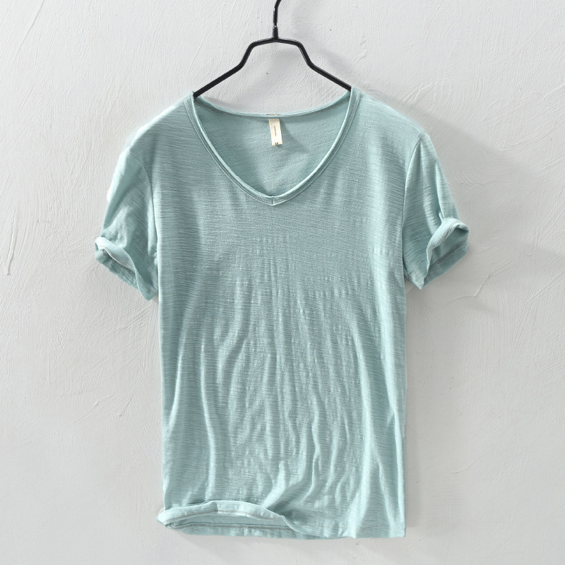 Breathable Solid Color Short Sleeves