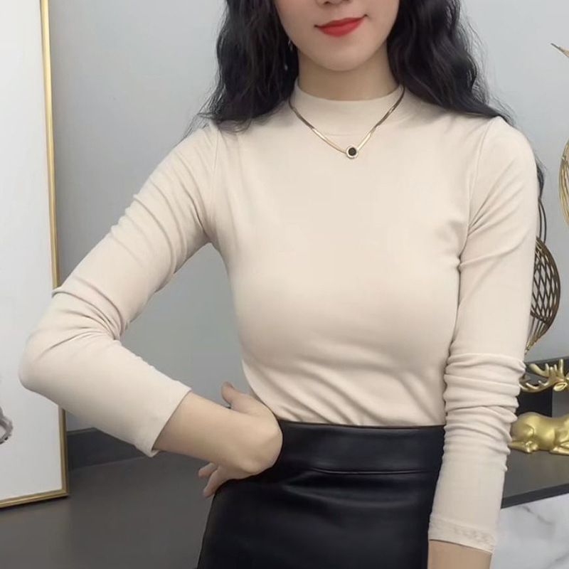 Off-Season Special Promotion 50% OFF 🔥Women's Mock Neck Turtleneck Shirt Long Sleeve  Tee Tops