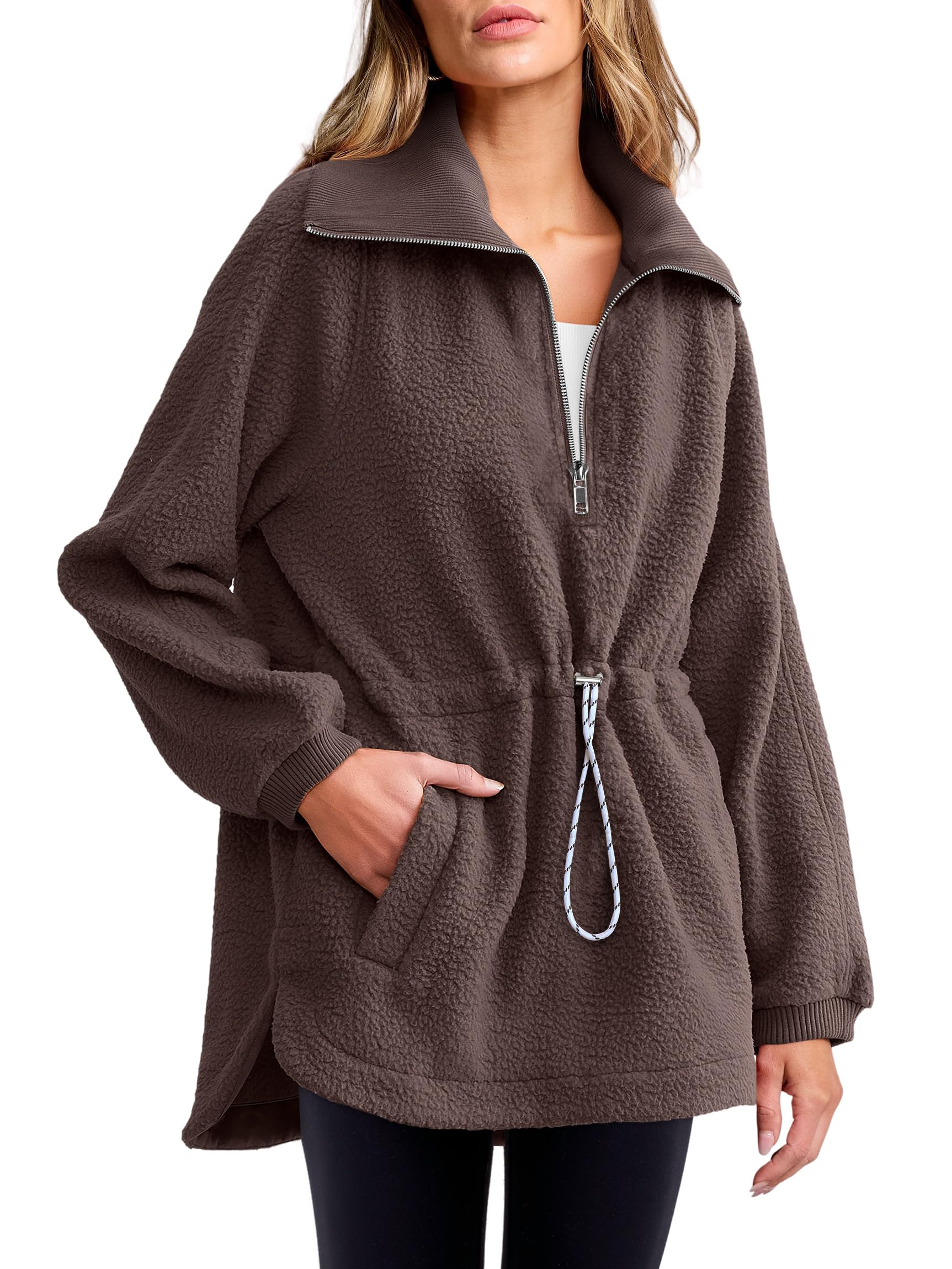 2024 New Women's Sherpa Fleece Half Zip Sweatshirt(40% OFF!!!)