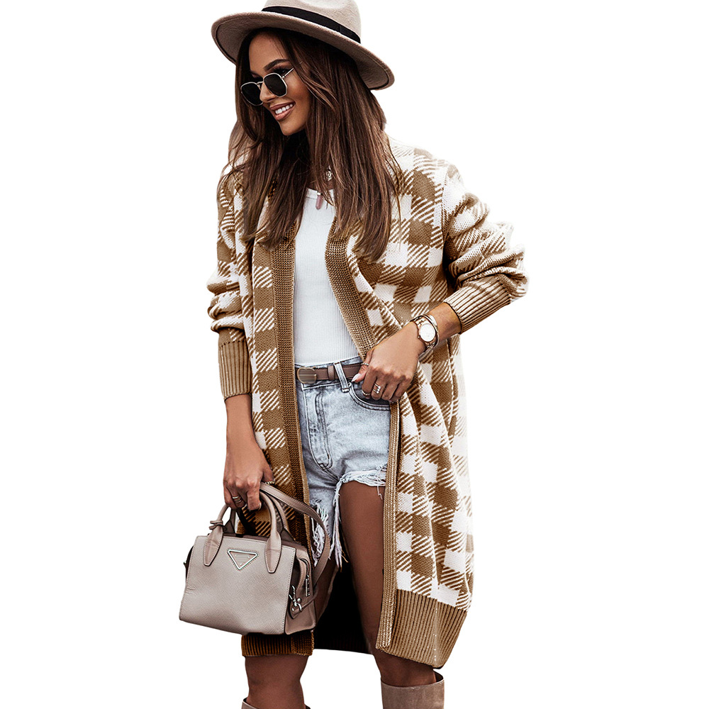 50%OFF 🔥Autumn And Winter Plaid Cardigan Sweater Coat