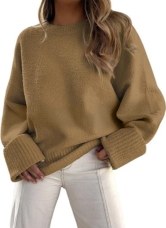 Women's Oversized Basic Soft Crew Neck Sweater（BUY 2 FREE SHIPPING）