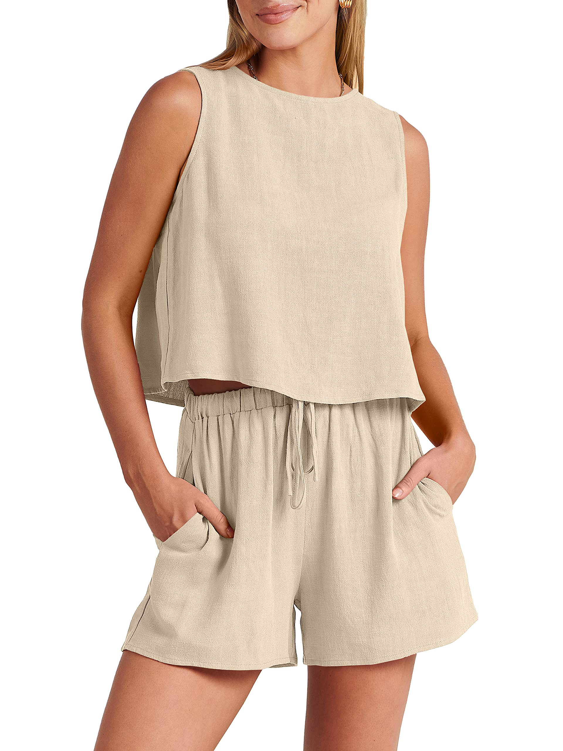 40% OFF Today-Women’s Summer 2 Piece Outfits Shorts Sets