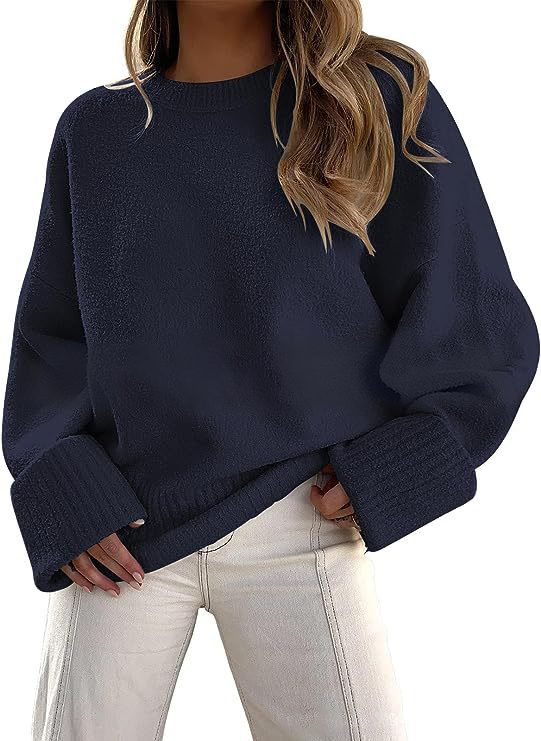 Women's Oversized Basic Soft Crew Neck Sweater（BUY 2 FREE SHIPPING）
