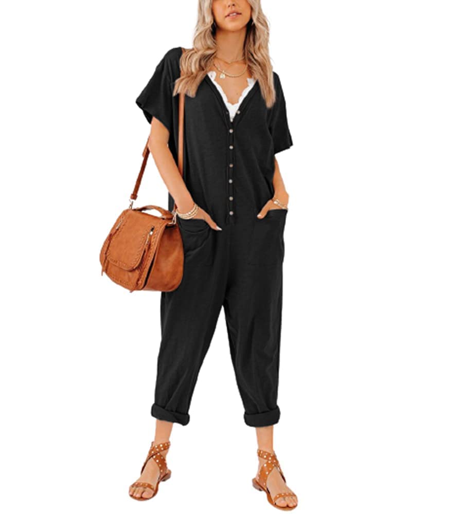 Women's Onesies Button Up Jumpsuit 