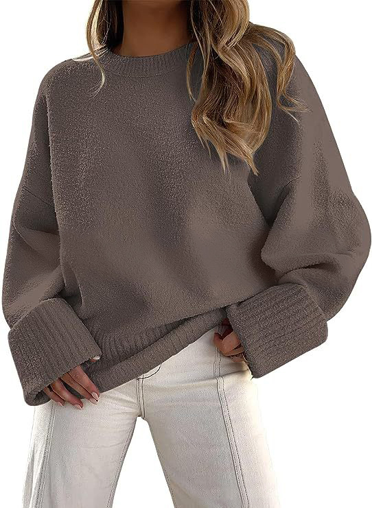 Women's Oversized Basic Soft Crew Neck Sweater（BUY 2 FREE SHIPPING）