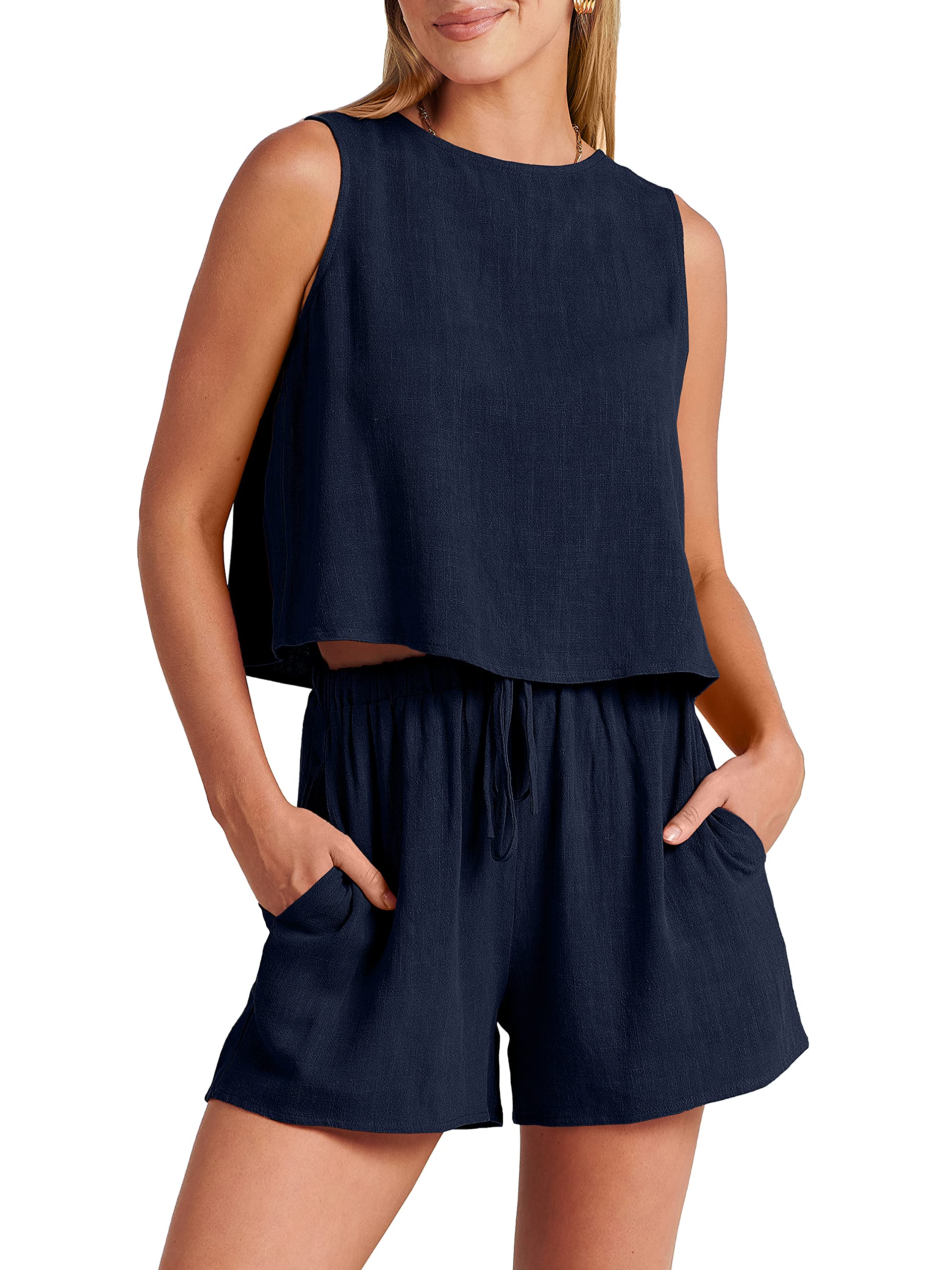 40% OFF Today-Women’s Summer 2 Piece Outfits Shorts Sets