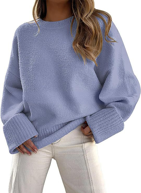 Women's Oversized Basic Soft Crew Neck Sweater（BUY 2 FREE SHIPPING）