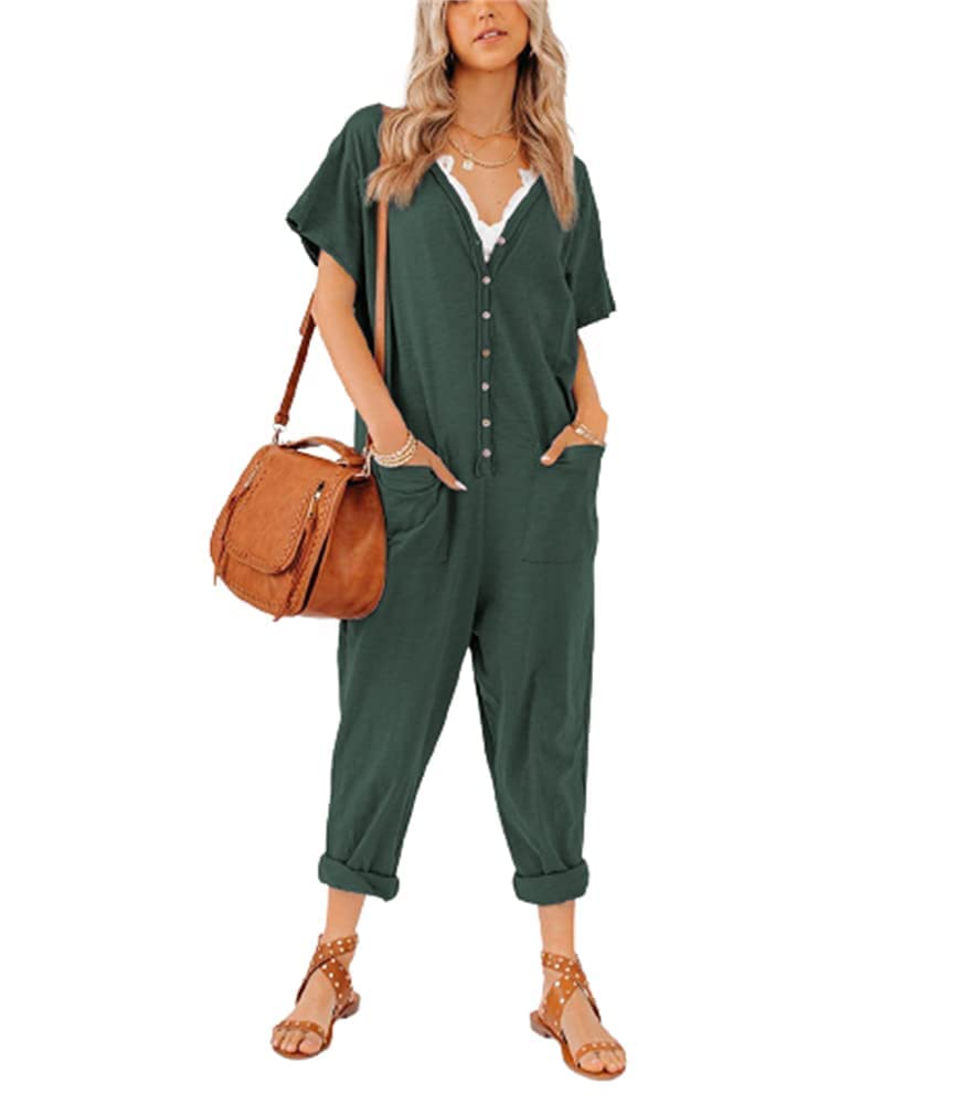 Women's Onesies Button Up Jumpsuit 