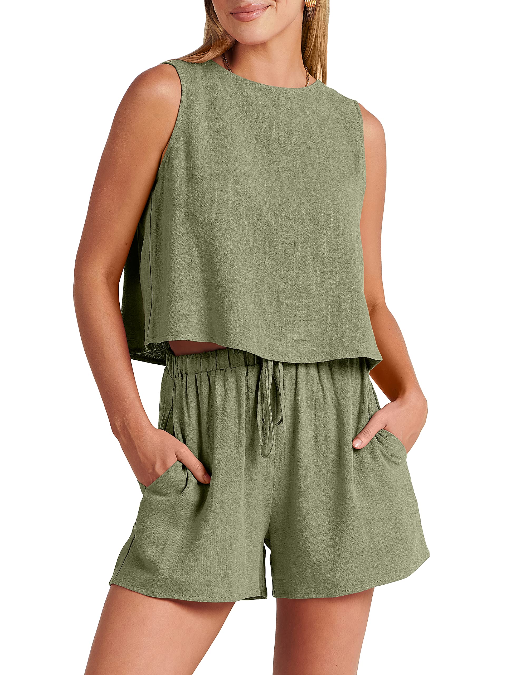 40% OFF Today-Women’s Summer 2 Piece Outfits Shorts Sets