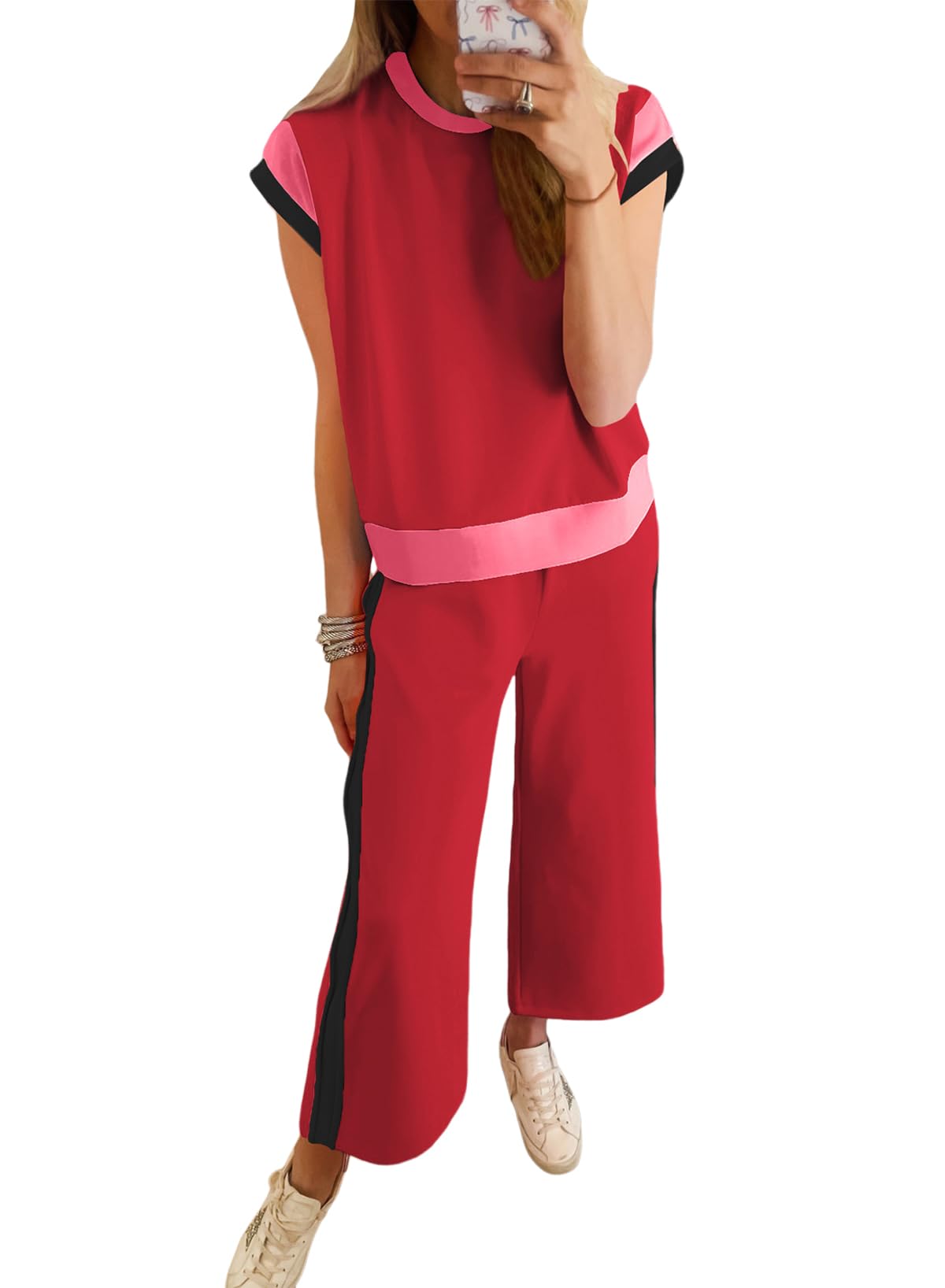 Women's Casual Color Block 2 Piece Lounge Sets(50% OFF!!!) 