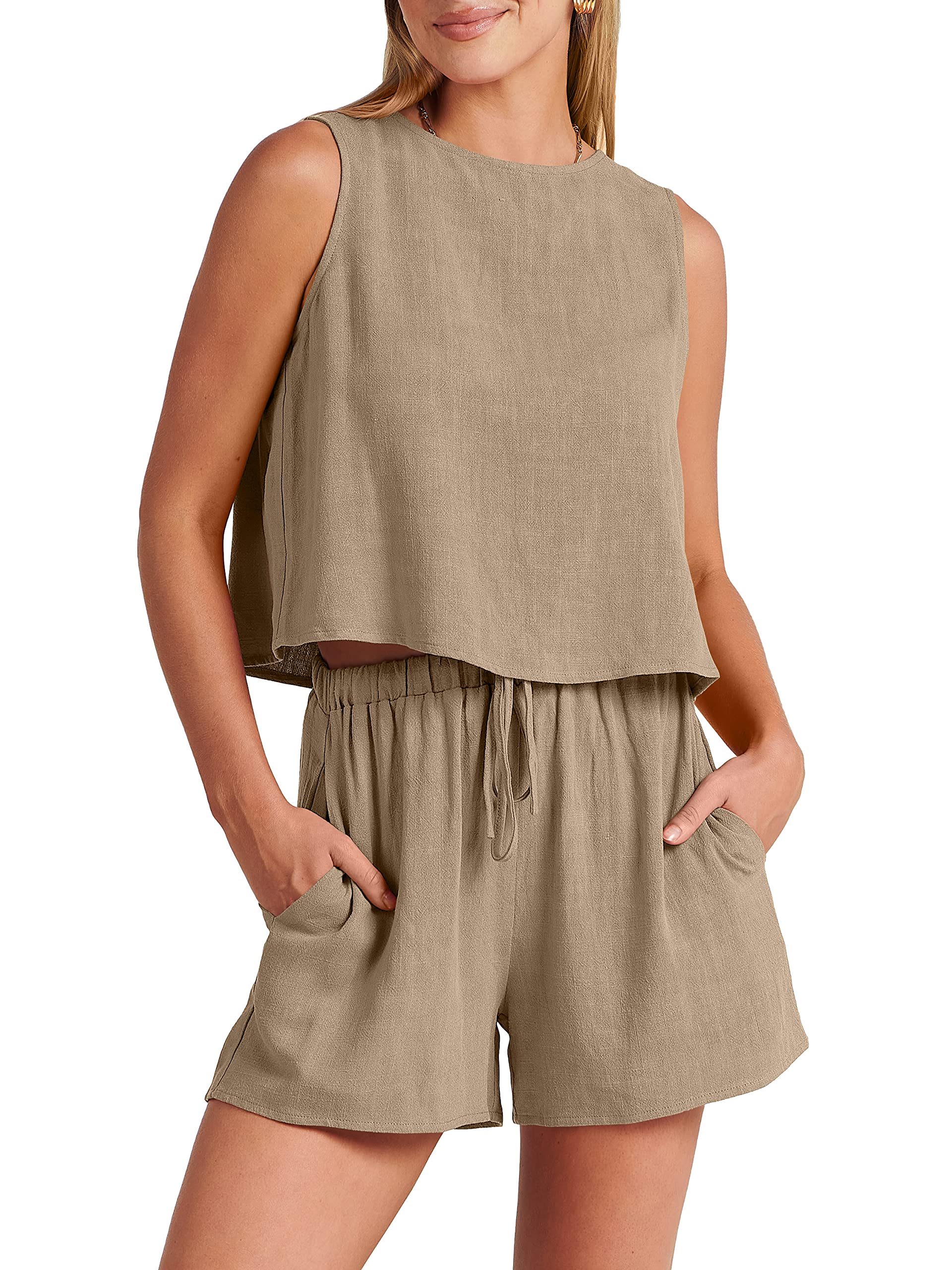 40% OFF Today-Women’s Summer 2 Piece Outfits Shorts Sets