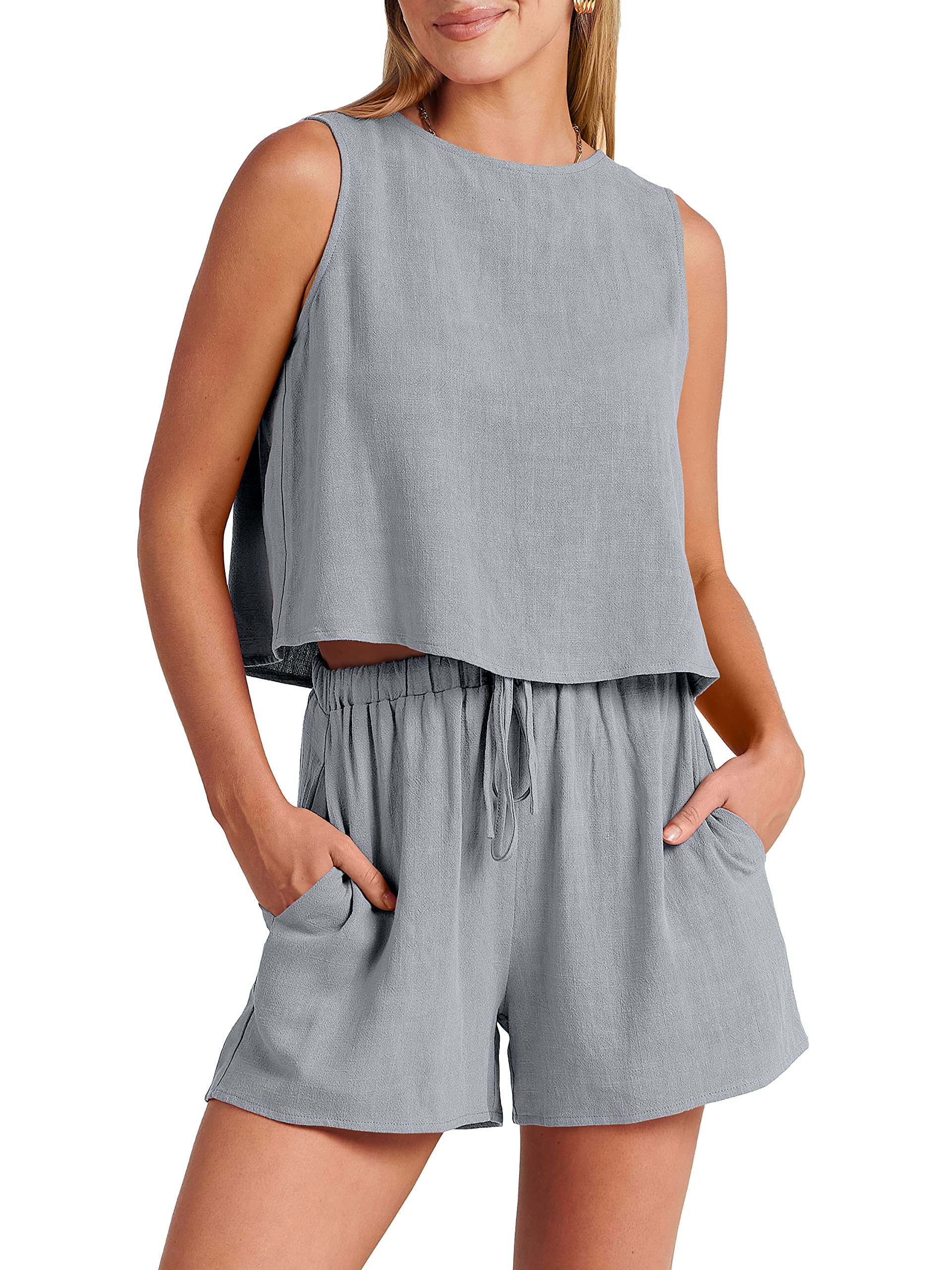 40% OFF Today-Women’s Summer 2 Piece Outfits Shorts Sets