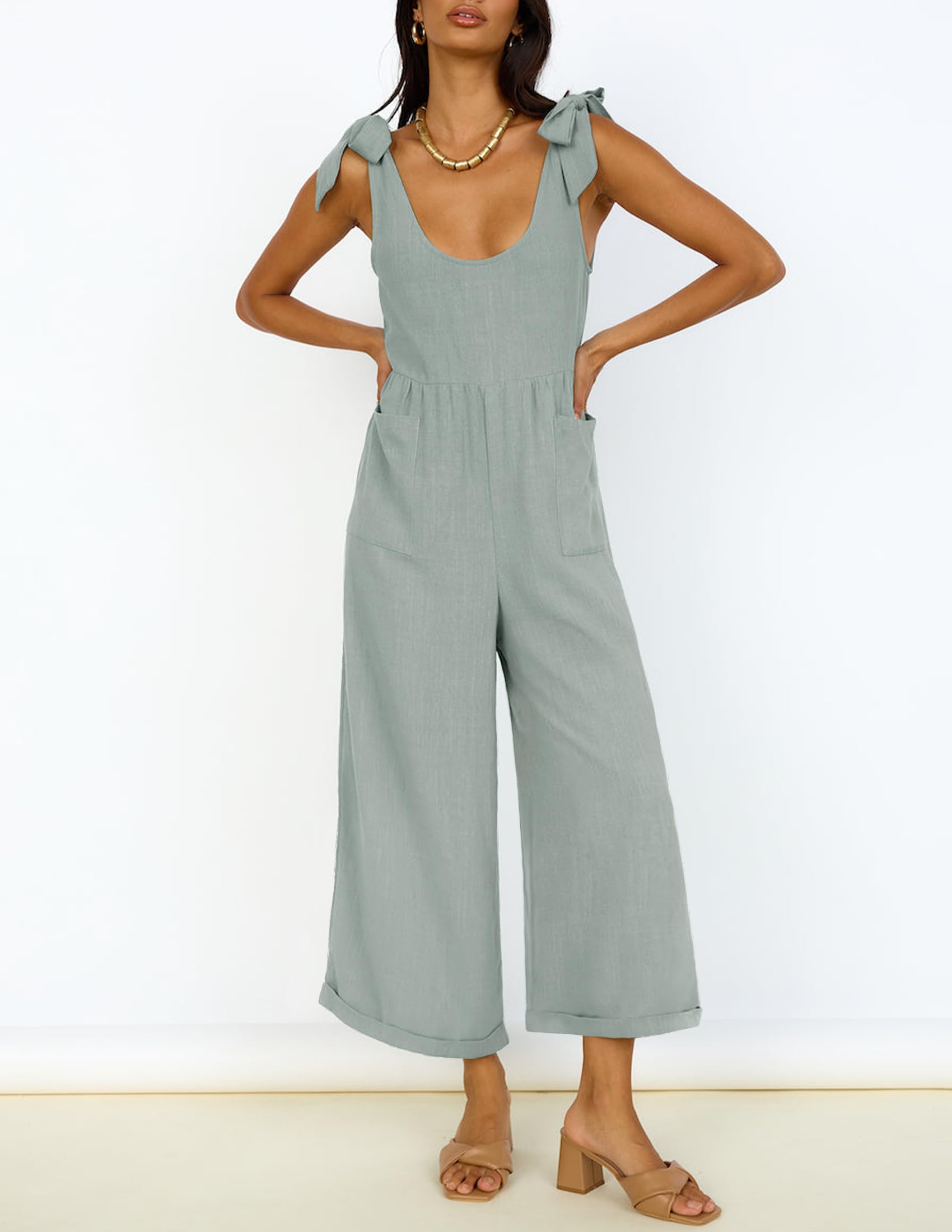 Women's Summer Loose Jumpsuits Wide Leg Long Overall Rompers with Pockets(BUY 2 FREE SHIPPING)