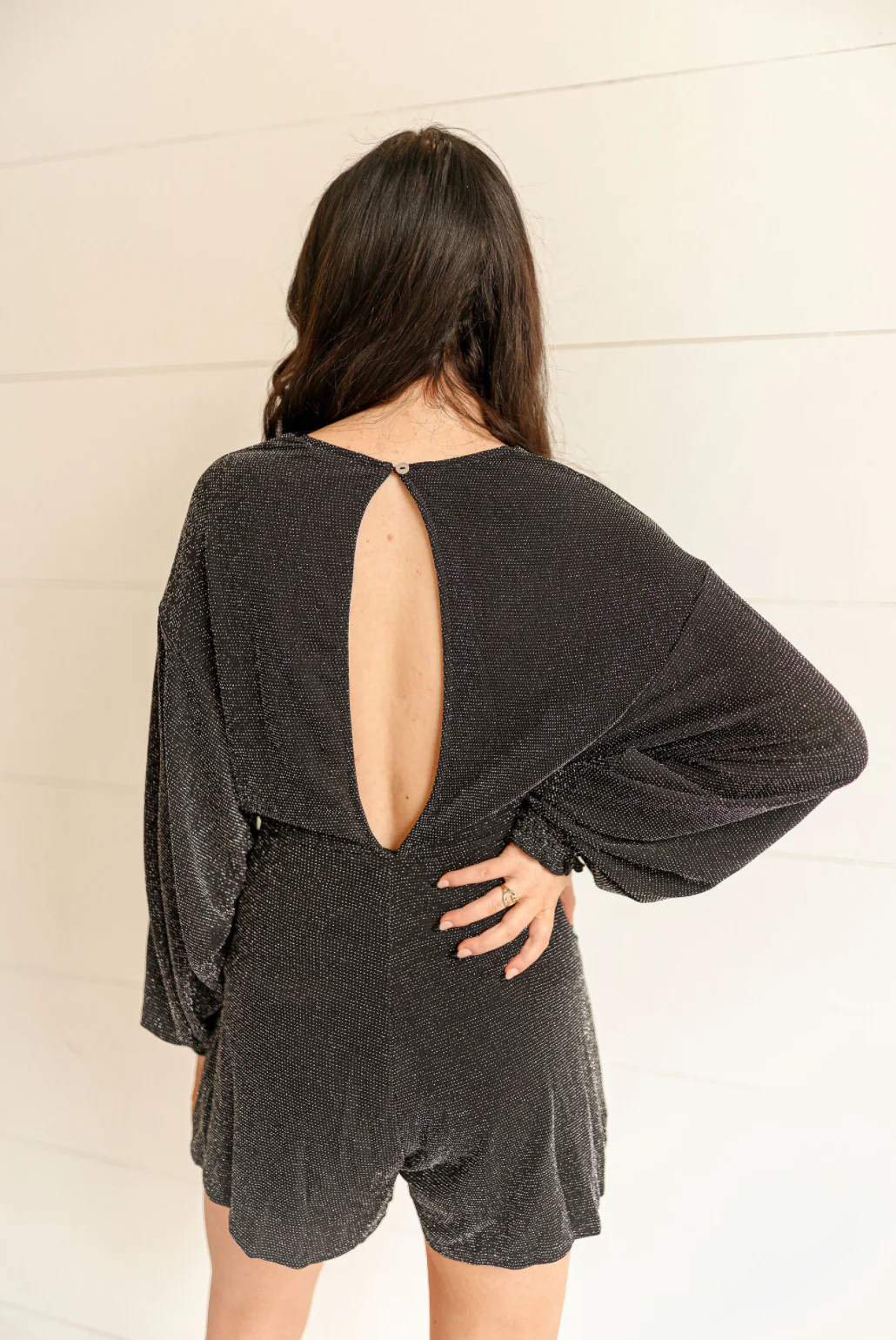 Women's Twist Wrap Sparkle Romper