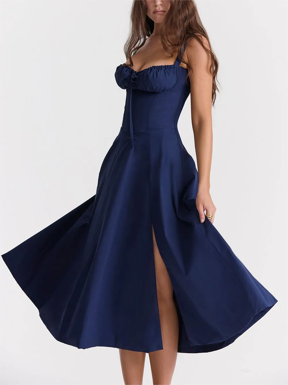 Women's Vintage Print Bustier Sundress 
