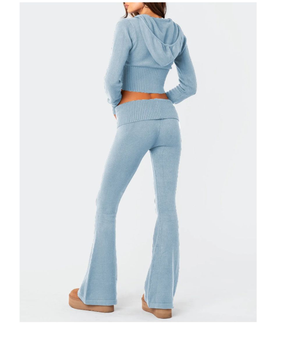 High Waist Lounge Knitted Set (Buy 2 Free Shipping)