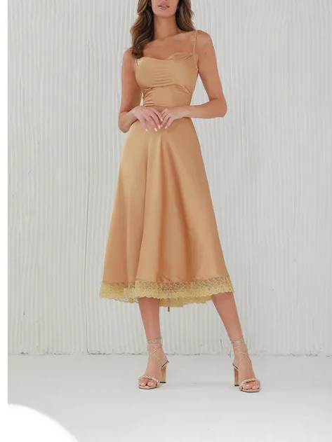 New Silk Cowl Maxi Dress