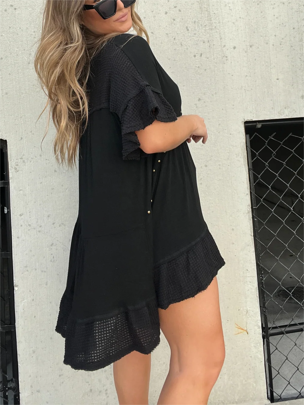 Deep V Studded Boho Tunic (Buy 2 Free Shipping)