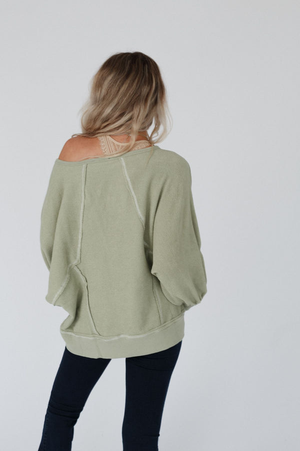 50% OFF🔥Exposed Seam Patchwork Dolman Sleeve Top(BUY 2 FREE SHIPPING)