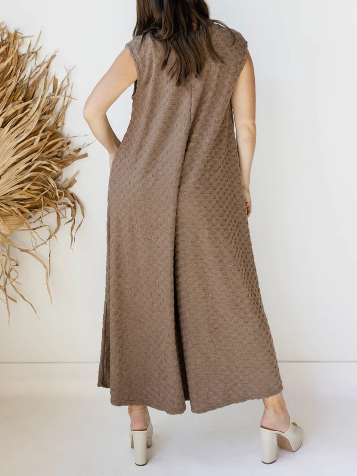 Plaid Button Loose Jumpsuit (Buy 2 Free Shipping)