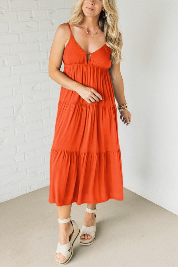 Sailor Keyhole Midi Dress