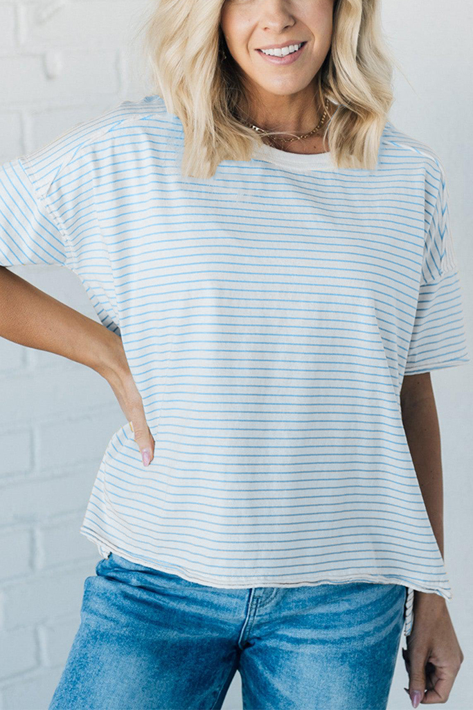 Hazel Striped Boxy Tee