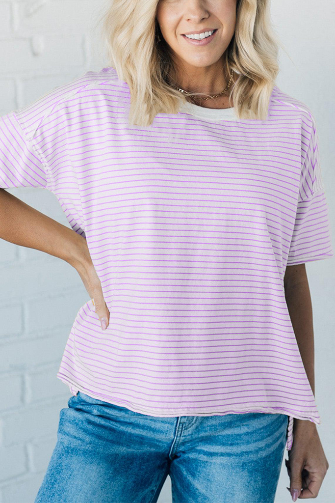 Hazel Striped Boxy Tee