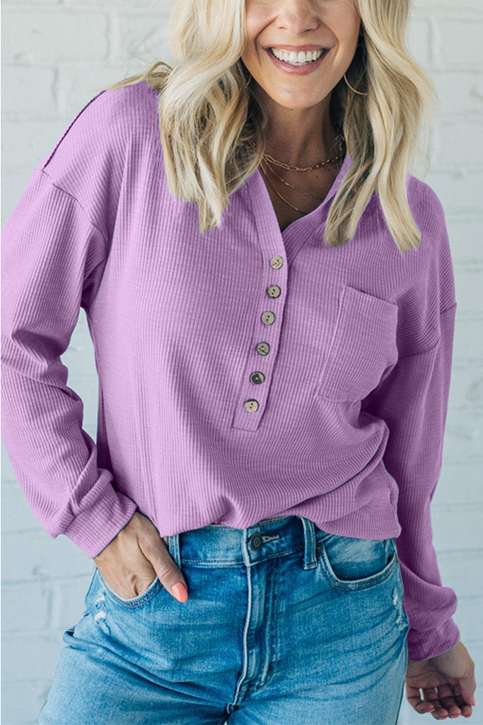 Cozy Polo Pocket Top