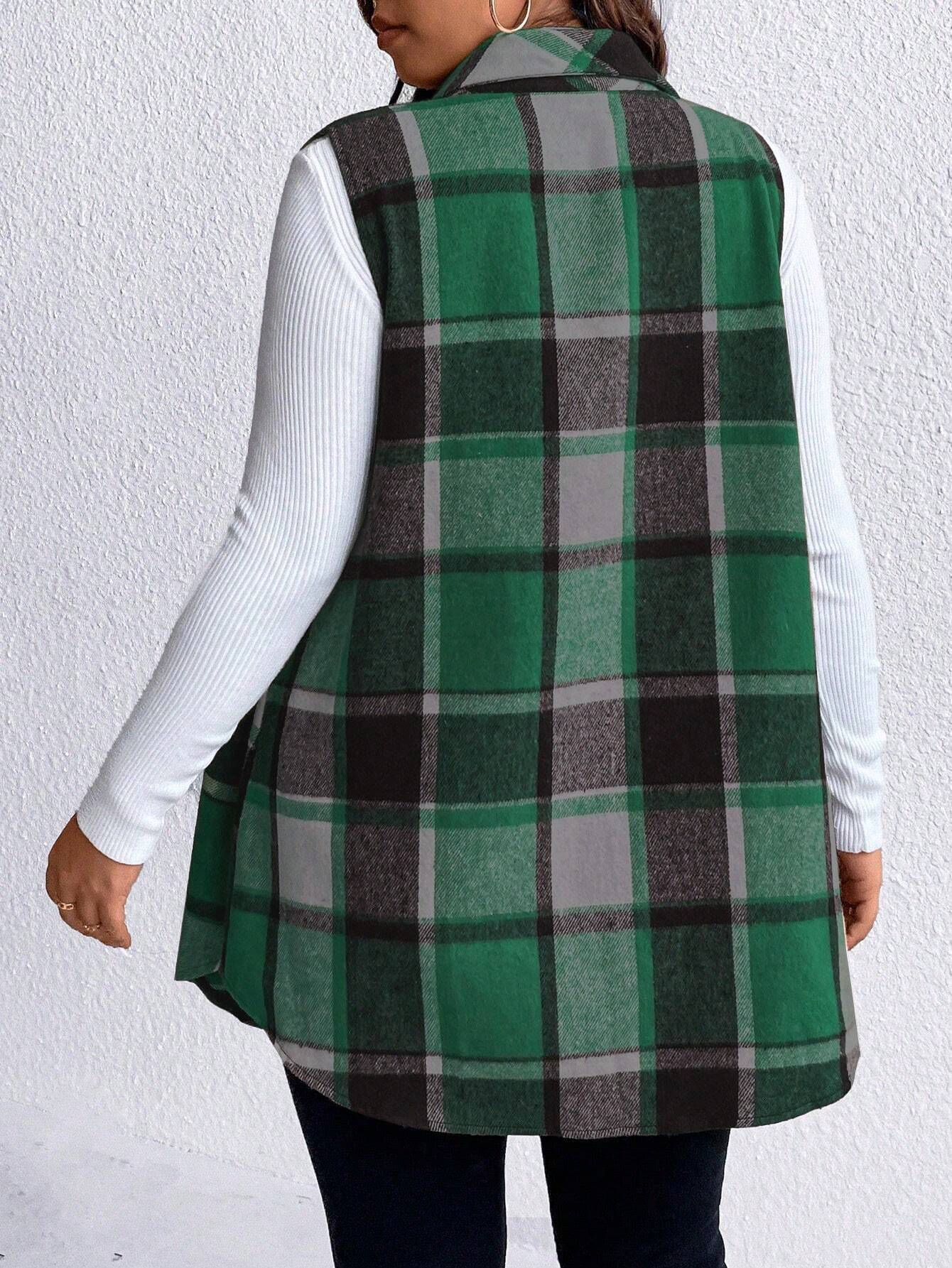 Women's Fall Plaid Lightweight Flannel Vest with Pockets (BUY 2 FREE SHIPPING)