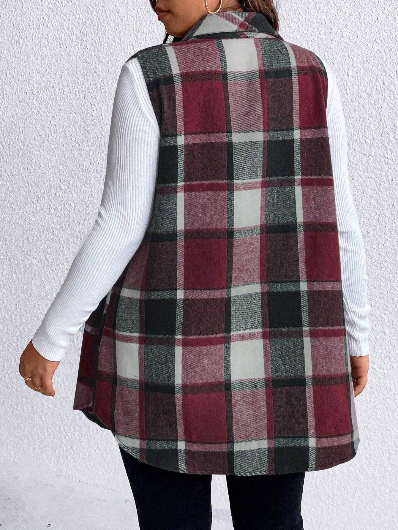 Women's Fall Plaid Lightweight Flannel Vest with Pockets (BUY 2 FREE SHIPPING)