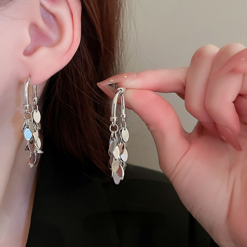 🎄Christmas Pre-sale🎁- Metal Sequin Tassel Earrings