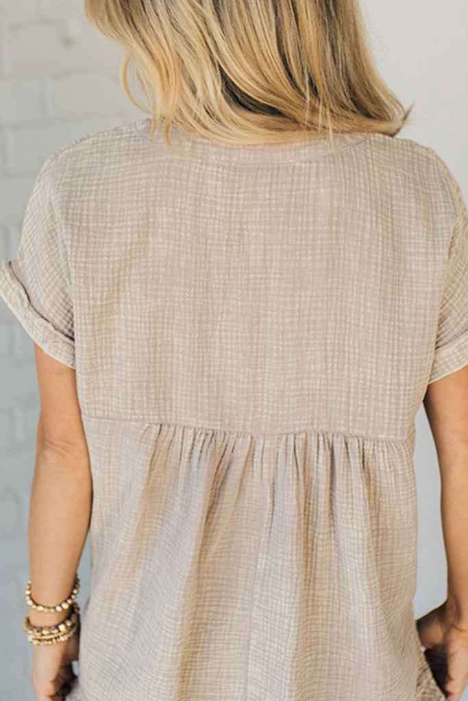 Carter Washed Gauze Henley