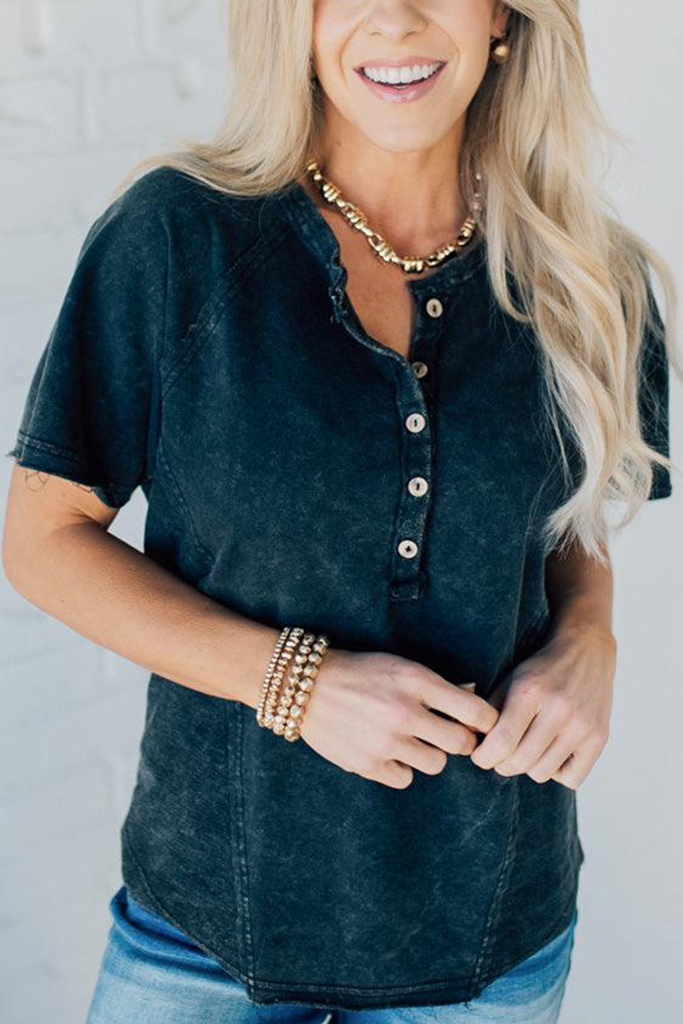 HOT SALE Brielle French Terry Henley Tee