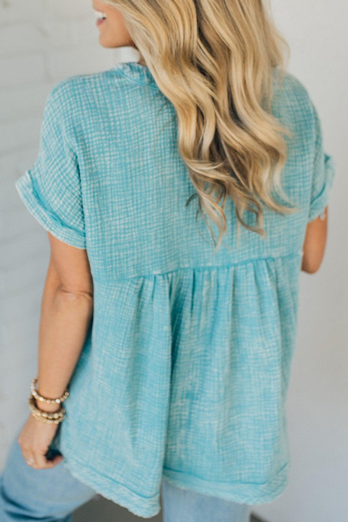 Carter Washed Gauze Henley